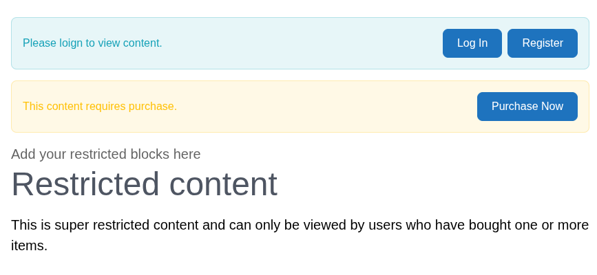 GetPaid Block Preview