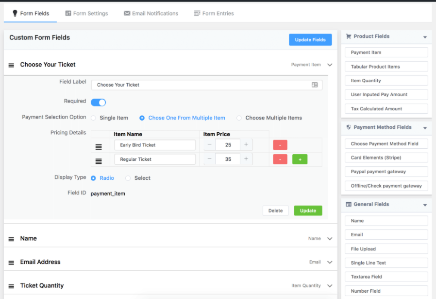 WordPress Payment Form Plugin